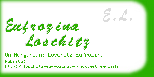 eufrozina loschitz business card